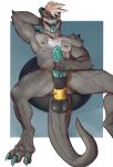 3_toes 5_fingers abs anthro ball_stretcher balls banana_da_boi biceps bodily_fluids chest_tuft claws cum dark-tojo dragon ejaculation feet fingers genital_fluids genitals hand_behind_head hi_res knot male masturbation muscular muscular_thighs mythological_creature mythological_scalie mythology nipples nude pecs penile penile_masturbation saggy_balls scales scalie sitting solo spikes spikes_(anatomy) spread_legs spreading tail toes tuft vein veiny_arms veiny_muscles veiny_thighs