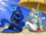  beach blush bonbon_(mlp) equine eyewear flower friendship_is_magic horn horse lyra_(mlp) my_little_pony photo_camera princess_celestia_(mlp) princess_luna_(mlp) sand seaside skimpy sssonic2 sunglasses swimsuit unicorn winged_unicorn wings 