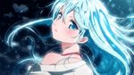  animated animated_gif blue_eyes blue_hair denpa_onna_to_seishun_otoko head_tilt light_particles long_hair night night_sky non-web_source shaft_look shirt sky solo sparkle touwa_erio white_shirt 