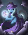  crystal_ball equine female feral friendship_is_magic hat horn horse mammal mirapony my_little_pony pony smile tail trixie_(mlp) twilight_sparkle_(mlp) unicorn wizard_hat 