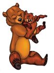  bear_hug brother_bear chubby cub disney feral hug kenai koda male mammal nude size_difference young 