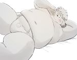  blush book_whitener briefs clothed clothing looking_at_viewer male overweight overweight_male solo sv_grart tighty_whities topless underwear white_underwear 