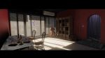  air_conditioner apartment bead_curtain book bookshelf candlestand day highres indoors letterboxed marble_table matchbox no_humans non-web_source rug scenery seraphim_slum star_(symbol) stuffed_animal stuffed_toy teddy_bear window_light window_shutter wooden_chair 