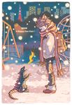  2012 ame_(conronca) backpack bag dragon new_year original playground scarf snow solo swing 