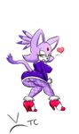  &hearts; amber_eyes animal_ears anthro big_breasts big_butt blaze_the_cat breasts butt clothing feline female looking_back mammal nipples sega sonic_(series) tail thecon tight_clothing 