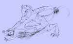 absurd_res anthro blood bodily_fluids bone breast_mutilation canid canine claws death digital_media_(artwork) disembowelment dissection dragon duo exposed_bone exposed_breast_tissue exposed_muscle exposed_organs fox fur gore gore_focus guts hi_res intestines kabarga killing male male/male mammal monochrome mutilation mythological_creature mythological_scalie mythology open_mouth organ_removal organs rib_cage scalie simple_background sketch smile tail teeth vivisection