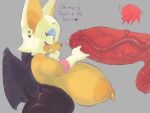 4:3 anthro bare_breasts bat bat_wings big_breasts big_penis bodily_fluids breasts butt curvy_figure dialogue dripping duo echidna english_text exposed_breasts female genital_fluids genitals hi_res holding_penis huge_breasts huge_penis interspecies knuckles_the_echidna long_penis male male/female mammal membrane_(anatomy) membranous_wings monotreme nipple_piercing nipples nucr4r penis penis_awe penis_grab penis_poking_out piercing precum precum_drip rouge_the_bat sega sonic_the_hedgehog_(series) text thick_thighs vein veiny_penis voluptuous voluptuous_female wings