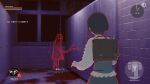  brown_bag clock commentary_request dialogue_box facing_away fake_screenshot frilled_shirt frills from_behind fukurai_azami gameplay_mechanics heads-up_display horror_(theme) indoors lost_property_control_organization_(samidare) minimap official_art parody samidare_(hoshi) shirt silhouette standing subtitled toshi_densetsu_kaitai_center translation_request user_interface window 