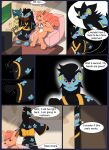 2015 ambiguous_gender anthro anthro_to_feral asian_clothing biped cindy_(swack16) clothing colored comic dialoge dialogue east_asian_clothing eating english_text female female_(lore) feral furniture generation_1_pokemon generation_2_pokemon generation_4_pokemon group hi_res inside japanese_clothing kimono kirara_(swack16) lina_(swack16) luxray male male_(lore) nintendo on_sofa open_mouth pokemon pokemon_(species) quilava reading red_sclera sitting sitting_on_sofa smile sofa speech_bubble text thinking transformation trio vulpix walking wolferion yellow_bow