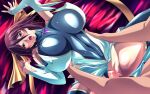  1boy 1girl :o aoi_nagisa_(metalder) arm_up bare_shoulders bed bed_sheet blue_eyes blue_leotard blue_thighhighs blush breasts brown_hair censored clothed_female_nude_male clothed_sex clothing_aside covered_nipples curvy dress dutch_angle elbow_gloves fingernails gloves green_eyes hair_between_eyes hair_ribbon halterneck hetero highres huge_breasts impossible_clothes impossible_leotard kagano_megu leotard leotard_aside long_fingernails lying mahou_shoujo_ai missionary moaning mosaic_censoring non-web_source nude on_back open_mouth penis pov purple_hair pussy ribbon saliva sex shiny_clothes short_hair skin_tight solo_focus spread_legs sweat tears thighhighs thighs torso_grab turtleneck vaginal 