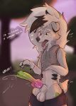 2025 4_fingers animal_genitalia animal_penis anthro arf balls big_penis biped black_body black_fur black_nose blurred_background bodily_fluids bottomwear bottomwear_down canine_genitalia canine_penis clothed clothing cum cumshot ejaculation english_text enhibitionism erection fingers floppy_ears fluffy fluffy_hair fur generation_7_pokemon genital_fluids genitals gradient_penis green_body green_fur green_markings green_penis hair hi_res highlights_(coloring) huge_penis in_heat knot long_penis looking_at_genitalia looking_at_own_penis looking_at_penis looking_at_self lycanroc male markings midnight_lycanroc nintendo onomatopoeia outside partially_clothed penis pink_body pink_fur pink_penis plant pokemon pokemon_(species) public public_exposure saliva saliva_string shaded sheath short_tail shorts shorts_down sleeveless_shirt solo sound_effects stealth_masturbation sweat sweatdrop tail tail_motion tailwag text thick_thighs thought_bubble tongue tongue_out tree trmk2 unwanted_erection vein veiny_knot veiny_penis white_balls white_body white_fur white_hair white_sheath
