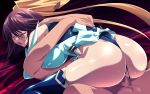  1boy 1girl anus aoi_nagisa_(metalder) ass blue_leotard blue_thighhighs blush breasts brown_hair censored closed_eyes clothed_female_nude_male clothed_sex clothing_aside covered_nipples cowgirl_position girl_on_top hair_ribbon hetero highres hug huge_breasts kagano_megu large_breasts leotard leotard_aside long_hair mahou_shoujo_ai mosaic_censoring non-web_source nude open_mouth penis ribbon saliva screaming sex shiny_clothes solo_focus straddling sweat tears testicles thighhighs thong_leotard vaginal 