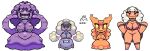 anthro bedroom_eyes big_breasts breasts eyes_closed female gdei generation_1_pokemon generation_2_pokemon generation_3_pokemon goo_creature grimer group hair hi_res koffing narrowed_eyes nintendo open_mouth orange_body pokemon pokemon_(species) purple_body seductive slugma small_breasts tongue tongue_out torkoal white_hair