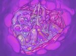 anthro bodily_fluids digestion duo female female/female lagomorph leporid mamabliss mammal rabbit stomach_acid vore