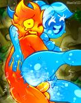 2024 5_fingers balls black_eyes blue_body blue_hair blue_tongue blue_vulva bodily_fluids clitoris digital_drawing_(artwork) digital_media_(artwork) elemental_creature elemental_humanoid eyes_closed female female_penetrated fingers fire fire_creature fire_humanoid fireboy_(fireboy_and_watergirl) fireboy_and_watergirl from_behind_position genital_fluids genitals hair hi_res hug humanoid humanoid_hands humanoid_on_humanoid humanoid_penetrated humanoid_penetrating humanoid_penetrating_humanoid lying male male/female male_penetrating male_penetrating_female mawile123 not_furry on_side one_eye_closed orange_balls orange_penis orgasm pain penetration penis rough_sex sex smile spoon_position tears thrusting tongue vaginal_fluids vulva water water_creature water_humanoid watergirl_(fireboy_and_watergirl) yellow_balls yellow_penis yellow_sclera