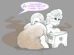 absurd_res bench big_diaper blush clothed clothing crown diaper diaper_fetish diaper_only diaper_use english_text equid equine eyelashes eyes_up feces female friendship_is_magic hasbro head_tuft headgear heart_symbol hi_res horn horse huge_diaper mammal my_little_pony offscreen_character pony pooping poopy_diaper raised_tail rear_view sketch soiled_diaper soiling soiling_diaper solo speech_bubble stink_fumes sweetie_belle_(mlp) tail teasing tenerius text topless tuft unclean_diaper used_diaper wearing_diaper white_diaper