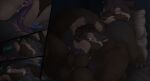 absurd_res aegean_enos anal anal_penetration animal_genitalia animal_penis anthro anus balls bed big_balls big_tail blue_eyes brother_(lore) brothers_(lore) canid canine canine_genitalia canine_penis dark_theme duo erection eyes_closed fellatio furniture genitals geno28 hand_on_head hi_res huge_balls huge_tail hyper hyper_balls hyper_genitalia hyper_tail incest_(lore) knot knot_in_sheath looking_at_genitalia looking_at_penis lying male male/male mammal on_back on_front oral oral_penetration penetration penile penis pillow pushing_head raccoon_dog raised_tail rimming sex sheath sibling_(lore) tail tanuki teeth teeth_showing tongue watermark zaffre_enos