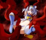  1girl animal_ears armpit armpits blood blue_eyes blue_hair boots cat_ears character_request detached_sleeves dlc_sekiei dlcsekiei navel pussy_juice rape saliva scared sex source_request spread_legs stomach_bulge tears tentacle thighhighs torn_clothes virgin 