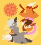 american_opossum angry anthro canid canine conduitcore constricted constricting container devious dialogue duo ear_piercing ear_ring eating eating_food enjoying enjoyment ferox_(feroxdoon) feroxdoon flailing food fox hair hi_res holding_with_tail humor looking_at_another male male/male mammal marsupial mischief nonbinary_(lore) pepperoni pepperoni_pizza piercing pizza pizza_box pizza_slice pouting prehensile_tail red_fox ring_piercing romantic romantic_couple silly sitting superconductor suspended_by_tail suspension swinging swinging_arms tail tail_wrapped_around tail_wrapped_around_body teeth thick_tail true_fox upset virginia_opossum xander_(barleychee)