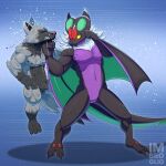 1:1 abs adversarial_noise anthro bat biped black_body bruised canid canine dragon duo european_mythology eyes_closed feet fur generation_3_pokemon generation_6_pokemon grey_body grey_fur imbroglio_24 long_tail male male/male mammal mightyena muscular muscular_anthro muscular_male mythological_creature mythological_scalie mythology nintendo noivern pokemon pokemon_(species) poochyena punch scalie simple_background tail teeth teeth_showing toes western_dragon wings wyvern yellow_eyes
