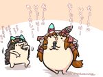  :d animal_ears beret blush_stickers bow braid brown_background brown_hair goma_(gomasamune) hair_bobbles hair_bow hair_ornament hat highres hokko_tarumae_(umamusume) holding holding_microphone horse_ears horse_tail long_hair low_twintails microphone multicolored_hair shadow smile standing star_(symbol) star_hair_ornament still_in_love_(umamusume) striped_bow tail translation_request twin_braids twintails twitter_username two-tone_background two-tone_hair umamusume veil very_long_hair white_background white_hair white_hat 