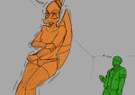 2025 absurd_res anon_(snoot_game) anthro arm_warmers armwear bald biped blush bodily_fluids bottomwear cavemanon_studios clothed clothed_human clothed_male clothing crossdressing duo embarrassed english_text femboy fingers front_view frown goodbye_volcano_high grey_background hair hi_res human humanoid_hands jacket japanese_description knock-kneed legwear looking_at_another low-angle_view male mammal markings motion_lines naser_(gvh) nasu_no_itame98 nipple_tape panties pants pantsless_anthro pantsless_male pasties prehistoric_species pterodactylus pterosaur pupils reptile restricted_palette scalie shaded shaking shirt short_hair simple_background skimpy small_pupils snoot_game standing striped_markings stripes stuttering surprised sweat sweatdrop talking_to_another tape text thigh_highs topless topless_anthro topless_male topwear underwear walk-in wings