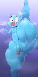 absurd_res anthro balls big_butt blue_body blue_fur bodily_fluids butt cartoon_network domestic_cat felid feline felis femboy flexible fur genital_fluids genitals gesture gumball_watterson hand_gesture hi_res holding_leg holding_leg_up huge_butt huge_hips huge_thighs hyper hyper_butt hyper_hips hyper_thighs leaking leaking_precum lewd_potato looking_at_viewer male mammal nude penis precum raised_leg smile solo standing the_amazing_world_of_gumball thick_thighs v_sign vein veiny_penis wide_hips