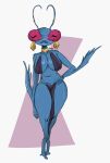 2025 2_antennae 3_fingers abstract_background absurd_res andressa antennae_(anatomy) antennae_piercing antennae_ring anthro arthropod artist_name bare_shoulders bent_arm big_breasts big_eyes bikini bikini_top biped black_bikini black_bikini_top black_bottomwear black_clothing black_loincloth black_swimwear blue_antennae blue_body blue_breasts blue_lips bottomwear breasts clothed clothed_anthro clothed_female clothing collar compound_eyes deep_navel digital_drawing_(artwork) digital_media_(artwork) ear_piercing ear_ring female fingers front_view full-length_portrait furgonomics furry-specific_piercing glistening glistening_breasts glistening_legs glistening_thighs gold_(metal) gold_collar hand_on_hip hand_on_own_hip hi_res image_comics insect invincible_(image_comics) jeteggs legs_together light_body lips loincloth looking_at_viewer mature_anthro mature_female metal_collar monotone_body monotone_breasts navel no_irises piercing pinup portrait pose pupils red_sclera ring_piercing skimpy smile smiling_at_viewer solo standing swimwear text thick_lips thick_thighs thraxan two-piece_swimsuit unusual_pupils