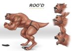 anthro awarebear black_nose body_hair butt claws clothed clothing clothing_aside demi_transformation ear_transformation eyes_closed facial_hair flip_flops footwear growth hi_res humanoid jockstrap jockstrap_aside jockstrap_only kangaroo macropod male mammal marsupial mid_transformation muscular muscular_male mustache product_placement sandals shaved_head shoes simple_background snout snout_growth solo tail tail_growth tattoo topless transformation underwear underwear_aside underwear_only