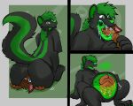 abdominal_bulge anal anthro bodily_fluids canid canine canis colt_(lyoen) dakomics duo facesitting hi_res hypnosis imminent_digestion male male/male mammal mammal_taur mephitid mephitid_taur mind_control open_mouth oral rimming saliva sex sitting_on_another skunk skunk_taur stomach_acid syfer_(skunk) taur tongue vore wolf