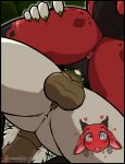 absurd_res amber_(psychorodent) anthro anthro_on_anthro anthro_penetrated anthro_penetrating anthro_penetrating_anthro anus balls balls_deep bodily_fluids butt cum cum_in_vagina cum_inside cumshot duo ejaculation elin_(psychorodent) female female_penetrated fur genital_fluids genitals heart_eyes heart_symbol hi_res horn kobold looking_pleasured low-angle_view male male/female male_penetrating male_penetrating_female orgasm_face penetration penile penile_penetration penis_in_vagina psychorodent reaction_shot red_body red_scales scales scalie sex snatyr stand_and_carry_position standing standing_sex tail vaginal vaginal_penetration white_body white_fur worm&#039;s-eye_view