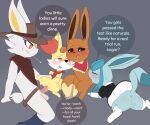 absurd_res after_kiss anthro anthro_on_feral anthro_penetrating anthro_penetrating_feral anus axel_(killahbs1) bestiality bisexual bodily_fluids brush_(pathwarden) cinderace clothed clothing clover_(killahbs1) cowboy_hat cunnilingus dialogue dress eevee eeveelution english_text fan_character female female/female female_penetrated fennekin feral feral_on_feral feral_penetrated generation_1_pokemon generation_4_pokemon generation_6_pokemon generation_8_pokemon genitals glaceon group hat headgear headwear heart_eyes heart_symbol hi_res luna_(pathwarden) male male/female male_on_feral male_penetrating male_penetrating_female nintendo oral partially_clothed penetration penis pokemon pokemon_(species) porldraws saliva saliva_string scarf sex speech_bubble text vaginal vaginal_penetration vulva