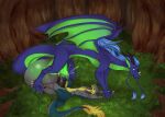animal_genitalia anonymous_artist anthro azazelek ball_inflation balls_expansion blue_body blue_hair blue_scales bodily_fluids brom_(sahurus) claws cum cum_inflation cum_inside dragon duo eastern_dragon expansion fangs feral forest fur genital_expansion genital_fluids genitals glowing glowing_cum grass green_body green_fur green_scales grey_body grey_fur hair hi_res horn hyper hyper_genitalia inflation male male/male mythological_creature mythological_scalie mythology paws penetration penile penile_penetration penis penis_in_penis plant red_eyes scales scalie sergal sex smile smirk tail tail_tuft teeth tree tuft unusual_bodily_fluids unusual_cum unusual_genital_fluids urethral urethral_penetration whiskers wings yellow_body yellow_fur