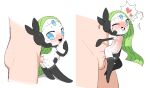 balls black_clothing black_legwear black_stockings blue_eyes blush bodily_fluids clothing cum cum_from_mouth cum_in_mouth cum_inside cum_through cumshot duo ejaculation female female_focus female_humanoid flat_chested forehead_gem from_behind_position gem generation_5_pokemon genital_fluids genitals gloves_(marking) green_hair hair hand_on_own_belly heart_symbol human humanoid internal internal_vaginal larger_human larger_male legendary_pokemon legwear looking_pleasured male male/female male_human mammal markings meloetta meloetta_(aria_form) navel nintendo nude one_eye_closed open_mouth orgasm penetration penile penile_penetration penis penis_in_vagina pokemon pokemon_(species) sex simple_background size_difference smaller_female smaller_humanoid solo_focus stockings sweat tears tears_of_pleasure tongue tongue_out tosx translucent translucent_body vaginal vaginal_penetration vulva white_background x-ray_view