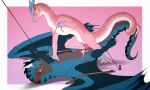 2_horns 3_toes 4_toes aerium anal anal_penetration azlyn_(character) bdsm bondage bound chastity_belt chastity_device claws collar digital_drawing_(artwork) digital_media_(artwork) dominant dominant_female dragon duo entwined_tails feet female feral genitals hi_res horn leash leash_pull leashed_collar looking_at_another male male/female membrane_(anatomy) muzzle_(object) muzzled mythological_creature mythological_scalie mythology penetration quadruped restraints scalie sex sex_toy simple_background smile spreading strapon strapon_over_chastity strapon_sex strapped_down submissive submissive_male tail tail_coil toe_claws toes toying_partner veoros vulva wingless_dragon wings