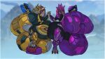 16:9 2025 alien anthro armor avian big_breasts big_bulge big_butt biped borisalien breastplate breasts bulge butt claws detailed_bulge digital_media_(artwork) duo gynomorph gynomorph_anthro hair halo_(series) hand_holding hi_res huge_breasts huge_bulge huge_butt huge_hips huge_thighs hyper hyper_breasts hyper_bulge hyper_butt intersex intersex_anthro kig-yar looking_at_viewer microsoft pink_hair purple_hair ranged_weapon ruuhtian_(kig-yar) scalie short_stack thick_thighs weapon wide_hips widescreen xbox_game_studios