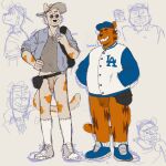 1:1 baseball_cap black_nose bottomless bow_tie butt casual_exposure clothed clothing collar domestic_cat eyes_closed fanny_pack felid feline felis fishnet_clothing fishnet_shirt fishnet_topwear footwear freckles fur fuzzy fuzzy_tail genitals guide_lines hand_in_pocket hand_on_chin hand_on_hip hat headgear headwear hi_res jacket long_tail looking_at_viewer male mammal nervous_smile nude orange_body orange_fur osmond_(p_rindustries) p_rindustries pantsless pantsless_male penis pockets pompadour shirt shoes signature sketch slightly_chubby slim smile socks standing sun_hat tail teeth topwear whisker_spots white_body white_fur wilt_(p_rindustries)