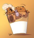 big_breasts big_butt breast_squish breasts brown_body butt candy carlos_jurado_cartoons chocolate chocolate_chip_cookie chocolate_chips container cookie dessert female food food_creature food_humanoid glass glass_container glass_of_milk hair hi_res huge_breasts huge_butt humanoid mature_female milk milk_container nude nude_female solo squish white_hair