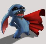 2025 4_toes absurd_res alien anthro biped black_eyes black_nose blue_body blue_fur cape claws clothing collar cosplay crossover crossover_cosplay dc_comics disney ears_down experiment_(lilo_and_stitch) feet finger_claws fur gilliland35 grey_background hands_on_hips hi_res lilo_and_stitch male_(lore) notched_ear open_mouth open_smile pivoted_ears red_cape red_clothing sharp_teeth simple_background smile solo standing stitch_(lilo_and_stitch) superman teeth toe_claws toes