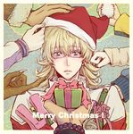  antonio_lopez barnaby_brooks_jr blonde_hair christmas fuji_aki gift glasses green_eyes hat huang_baoling ivan_karelin jacket kaburagi_t_kotetsu karina_lyle keith_goodman male_focus nathan_seymour red_jacket santa_hat tiger_&amp;_bunny 