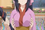  animated animated_gif breast_grab breasts grabbing himari japanese_clothes kimono kuzaki_rinko noihara_himari omamori_himari 