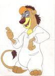  feline hat jumpsuit lion male mammal plain_background solo talespin white_background wildcat_(character) zimaro 