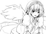  akina_(schism) bad_id bad_pixiv_id greyscale highres lineart long_hair monochrome rozen_maiden solo suigintou transparent_background wings 