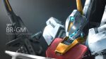  bar-gm beam_rifle blue_visor character_name commentary_request earth_federation energy_gun gradient_background gundam gundam_f90 machinery mecha mecha_focus mobile_suit no_humans realistic robot science_fiction serike_w signature under_the_gundam:_double_fake upper_body weapon 