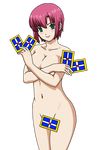  absurdres breasts cleavage highres nude pink_hair rio rio_rollins short_hair transparent_background vector_trace 