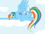  anthrofied blue_body breasts cloud cutie_mark equine female friendship_is_magic hair horse looking_at_viewer mammal multi-colored_hair my_little_pony pegasus pony rainbow_dash_(mlp) solo unknown_artist wings 