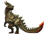  abiorugu brute_wyvern capcom fangs highres horns monster_hunter monster_hunter_frontier no_humans official_art plate plates spikes tail wyvern 