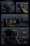  4_panel_comic anthro bleats dialogue domestic_cat duo ears_back english_text eyes_closed felid feline felis female hair hair_over_eyes hi_res hug male mammal pivoted_ears speech_bubble summer_(bleats) text 