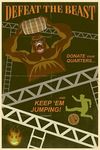  donkey_kong english_text fire gorilla human ladder mammal mario mario_bros nintendo poster primate steve_thomas text video_games 