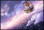  cityscape cloud dutch_angle highres mocha_(cotton) new_year no_humans original scenery ship sky watercraft 